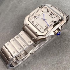 38mm Retro Simple Square White Dial NH35A Automatic Sapphire Glass Men Watches