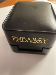 Embassy Gold-Tone Diamond Accent Quartz Watch w/ Deployment Buckle Close New/Box