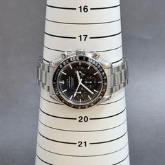 TECHNOS Chronograph Quartz Watch Wrist 18.5cm 7.28in Working Boxed Silver Japan