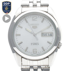 [Exc+5] SEIKO 5 7S26-01V0 Automatic Silver Dial 12/6 Numeral Men’s Watch 18cm