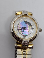 2 Fancy Ladies Watches – Minicci Jeweled Flower Watch & LA Gear Moonphase Date