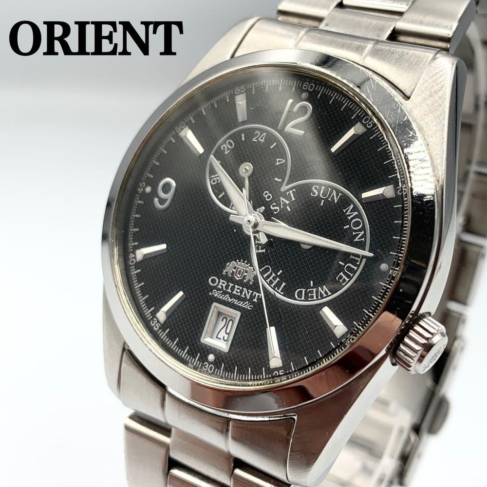 Orient ET07/C1/C Automatic Wristwatch Timepiece Black Dial 37mm Stainless