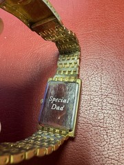 Limit Men’s Vintage Dress Quartz Wristwatch Gold Tone Rectangle Black Dial