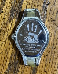 Mudd Women’s Watch Silver Tone Blue-Green Dial. New Battery.