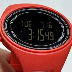 Adidas ADP6128 Adizero Digital Sports Watch Chronograph Red Orange 50mm Case