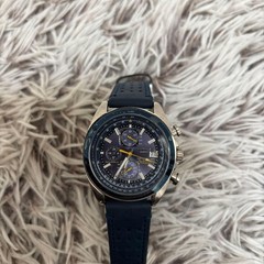CITIZEN AT8020-03L Blue Angels Chronograph Slide Rule Watch Running