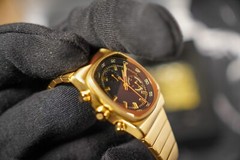 Brew Metric Gold – Black Dial Chronograph With Additional Rubber Brew Strap