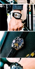 Fully automatic mechanical watch luminous sun, moon and stars men’s watch