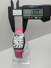 Womens Vintage Foce India Watch Silver Tone Mother Of Pearl Watch New Battery