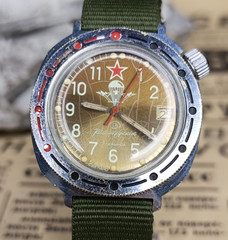 Vintage Soviet Military watch VOSTOK Komandirskie Air Force parachutist USSR 80s