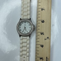 E CC Silver Crystals White Jelly RY3207 Japan Stainless Sport working