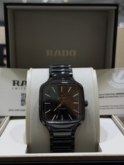New Rado True Square Automatic High Tech Ceramic Black Dial Mens Watch R27078172