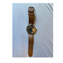 Shinola Argonite-1069 Quartz Men’s Wristwatch Black Dial Brown Leather Strap