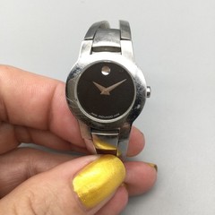 Movado Amorosa Watch Women 24mm Silver Tone Swiss 84.E4.1842 New Battery 6″