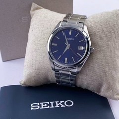 New Seiko Essentials SUR309 Blue Dial Stainless Steel Men’s Quartz Watch 40.2 mm