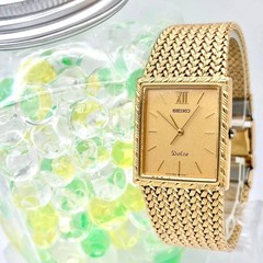 New Battery SEIKO Dolce Men’s Wristwatch Gold Square 9531 5100 6D0292