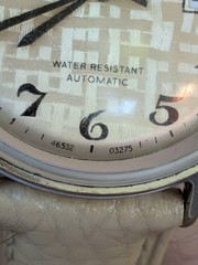 Vintage 1975 Timex Viscount Automatic Watch 35mm Rare Textured Linen Dial Works