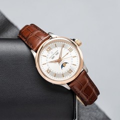 CARL F. BUCHERER Manero Moonphase 38mm R/Gold & S/Steel Watch 00.10909.07.15.01