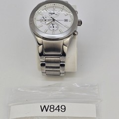 DKNY Men’s Watch 38MM Gray Dial Date Gray Bracelet Band 6″ New Battery