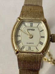 Corvette Ladies Quartz Watch Crack In Dial Face Fully Working Japan new batt