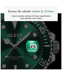 Waterproof Quartz Watch Men’s OLEVS Men Luminous Luxury Stainless Steel Strap