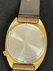 Rare Vintage Men’s 1976 BULOVA ACCUTRON G3592 N6 2180 Brown Dial Gold Case Watch