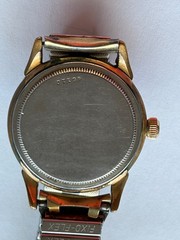 Vintage Tudor Oyster-Yorke 46110 Gold Plated Watch Red Second Hand Fixo-Flex