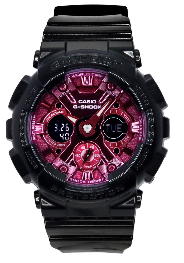 Casio G-Shock Burgundy Dial Quartz Sports GMA-S120RB-1A Women’s Ladies Watch