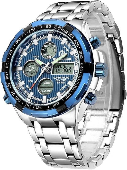 Reloj Para Hombre Casio Resistente Al Agua Acero Inoxidable Hora Mundial Verde