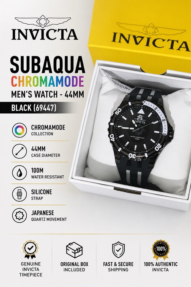Invicta Subaqua Chromamode Men’s Watch – 44mm, Black 69447