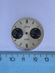 NOS Renis Grey Chronograph Valjoux 7733 Dial, Cadran, Zifferblatt
