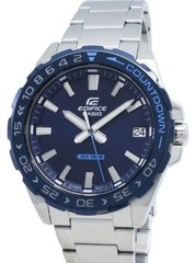 Casio Edifice EFV-120DB-2AVCR Mens Watch Stainless Steel Blue Dial Casual New