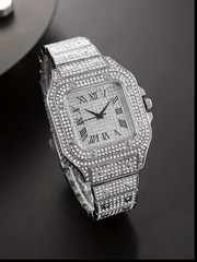Men’s lab created gemstone watch