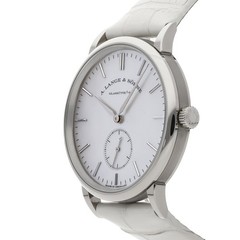 A. Lange & Sohne Saxonia White Gold Manual MOP Strap Watch 219.047