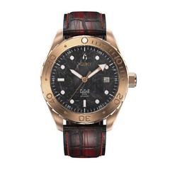 Aquacy Bronze CuSn8 Men’s Black Marble Stone Dial Watch Automatic 200M Miyota