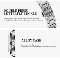 NIBOSI Luxury Men‘s Watches Business Waterproof Male Luminous Silicone