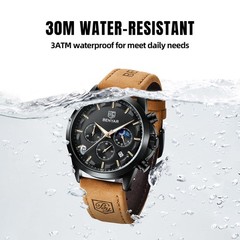 Watch for Men Chronograph Waterproof Men’s Wrist Watches Business Work Casual…