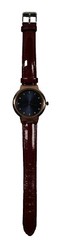 Unbranded 9.5″ Unisex Gold Toned Watch Black Dial Red Band New Battery