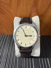 Gucci Men’s Watch Model 126.3 Stainless Steel w/ Leather Band PERSONAL MARKINGS