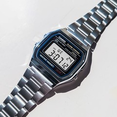 FedEx:Casio A158WA-1D Vintage Digital Watch Silver Stainless Steel for Men New