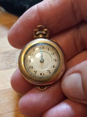 Vintage Rare Wadsworth Rambler 7 Jewels Gold Filled Watch Overwound Pocket