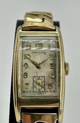 Vintage Hamilton 980 Art Deco 17J 10K Gold Filled Men’s Tank Watch Runs Original