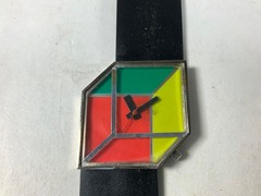 Vintage QB One of a Kind Red Yellow Green PROTOTYPE Quartz Wrist Watch