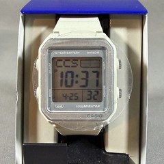 Casio Collection Standard W221H-1AV Ivory 10-year Battery Flash Alert World Time