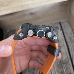 G-SHOCK MUDMASTER 55mm Carbon Case Orange Resin Strap Men’s Watch – (GGB100-1A9)