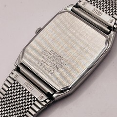 Vintage SEIKO Chronos Quartz 9021-5130 Square White Dial Men’s Watch New Battery
