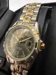 Seiko Essentials Two Tone Stainless Steel Perpetual Calendar Watch SWD048
