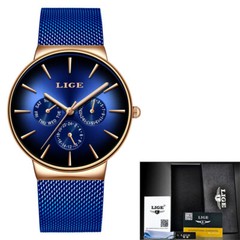 Men’s Watch Quartz Date Analog Waterproof Mesh Strap Casual Dress Wrist Watches
