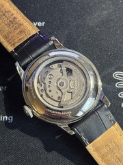 Orient Bambino Automatic Silver Dial Black Leather Date Watch w/ Box Papers