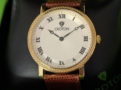 CROTON MEN’S WATCH M. CN 307266 NEW BATTERIES QUARTZ SWISS MADE NEW BATTERY